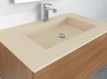 Plan vasque Design, sur mesure, Largeur 60 à 200 cm x Profondeur 40 à 60 cm, résine minérale de couleurs ACRYSTONE®, Finition lisse, Livraison Offerte et Rapide.